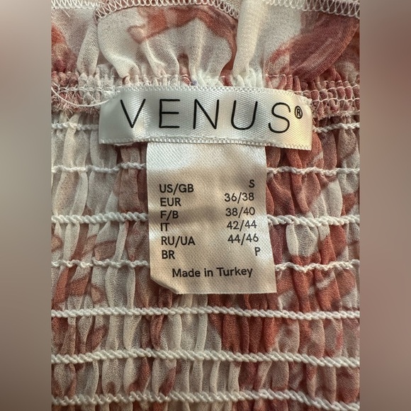 NWT Venus Coral Reef Smocked Top S - Picture 5 of 5